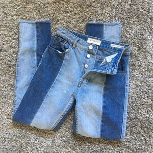 Pacsun Multi- Material Jeans. (Striped)